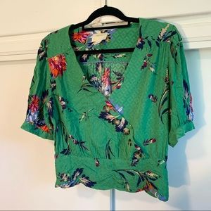 Anthropologie Maeve Faux Wrap Top